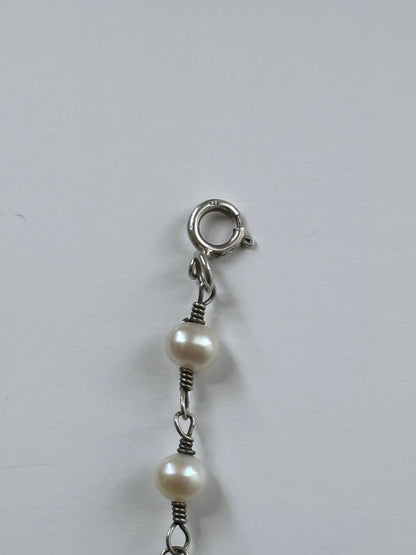 925 pearl wired necklace