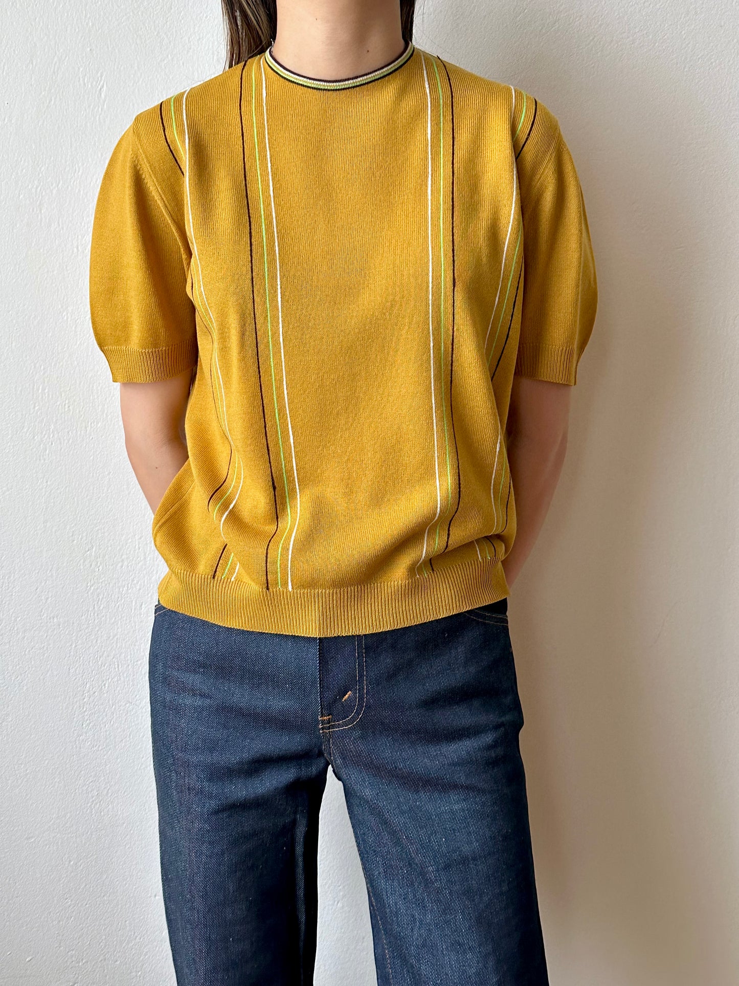 70s Italy golf knit top