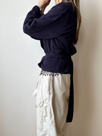 Noelle Roudine Paris cache-coeur navy jacket