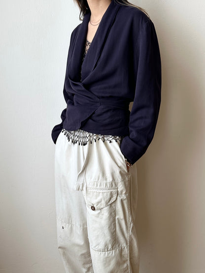 Noelle Roudine Paris cache-coeur navy jacket