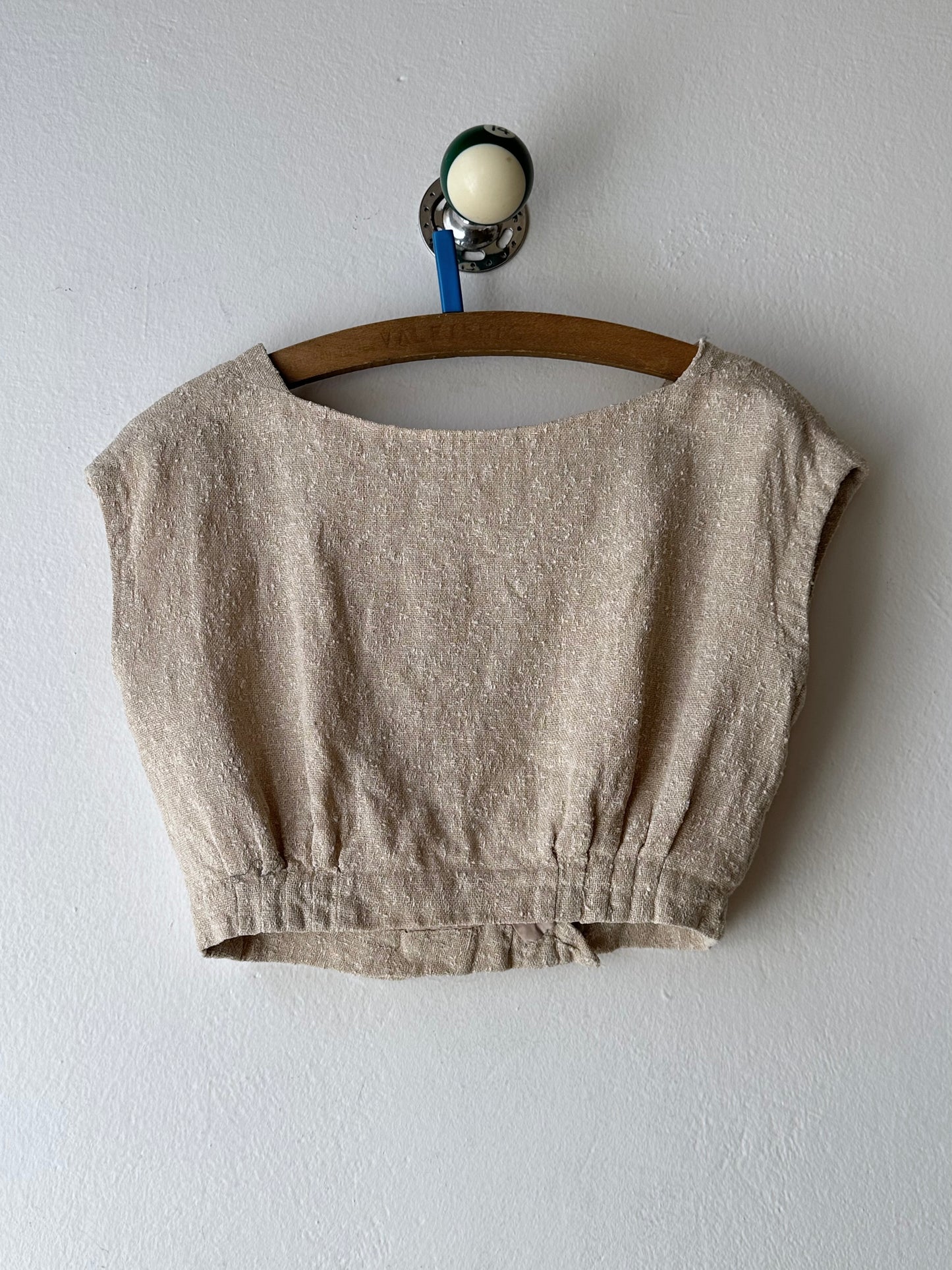 Vintage Italy handwoven linen vest