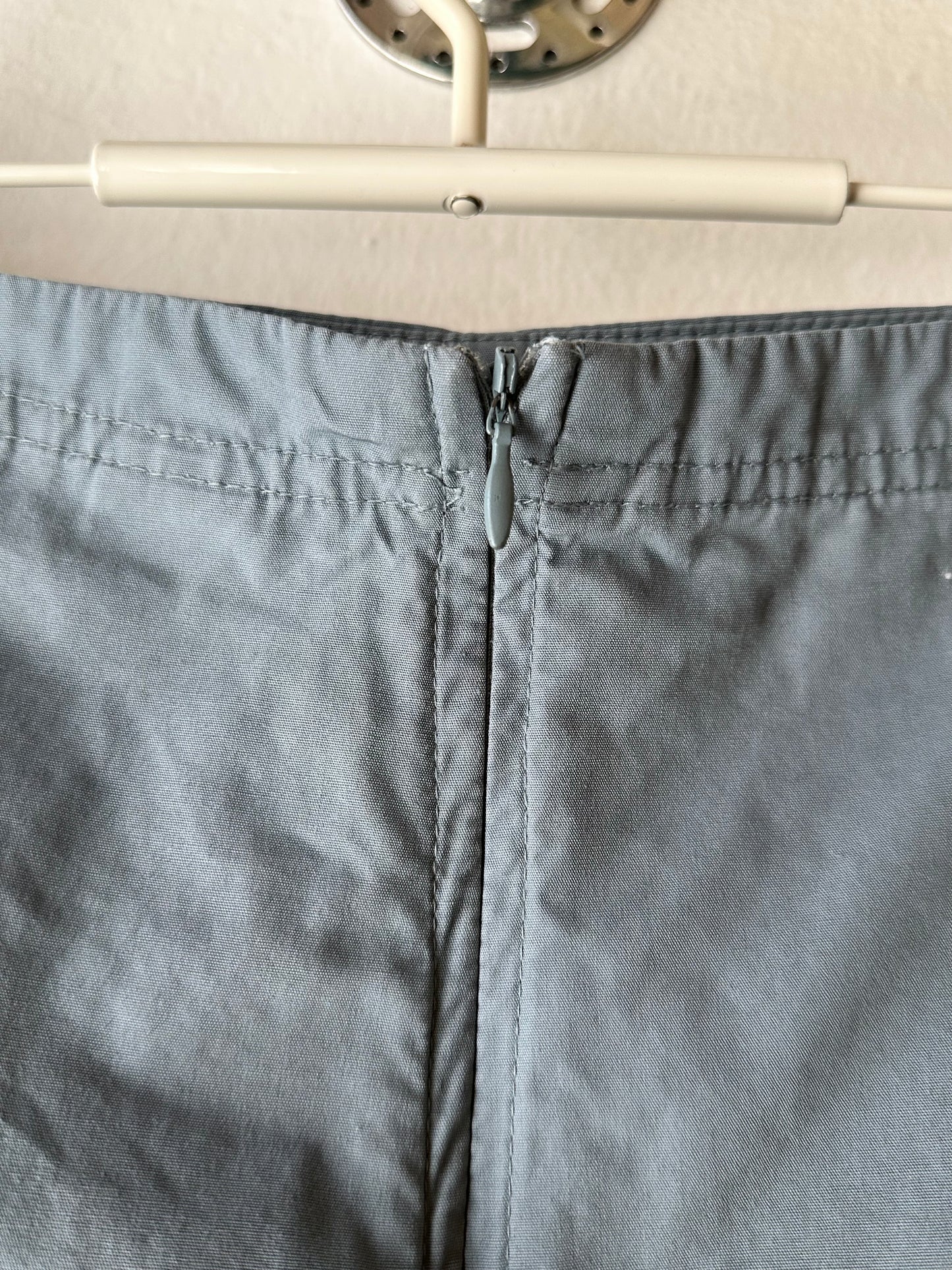 Asymmetrical lace up skirt in cloudy blue W27