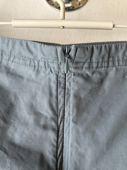 Asymmetrical lace up skirt in cloudy blue W27