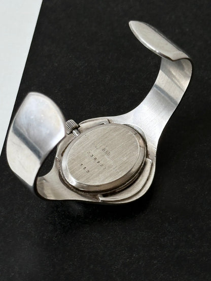 70s DUGENA silver bangle watch