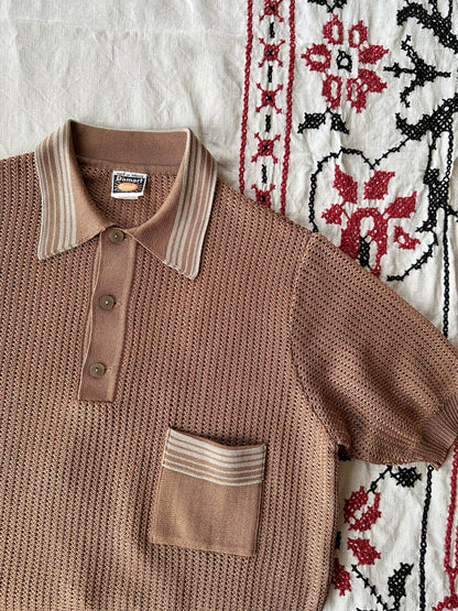 80s France mesh polo