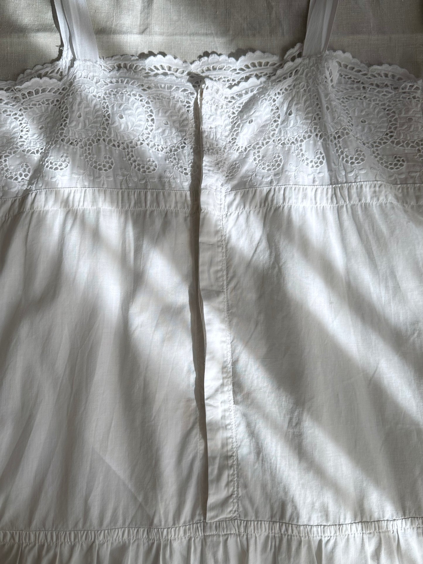 Antique cotton lace cami dress