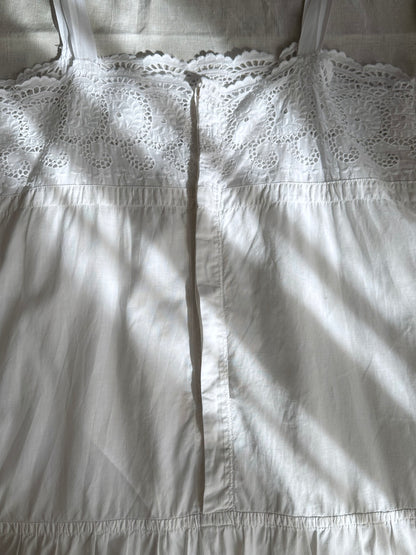 Antique cotton lace cami dress