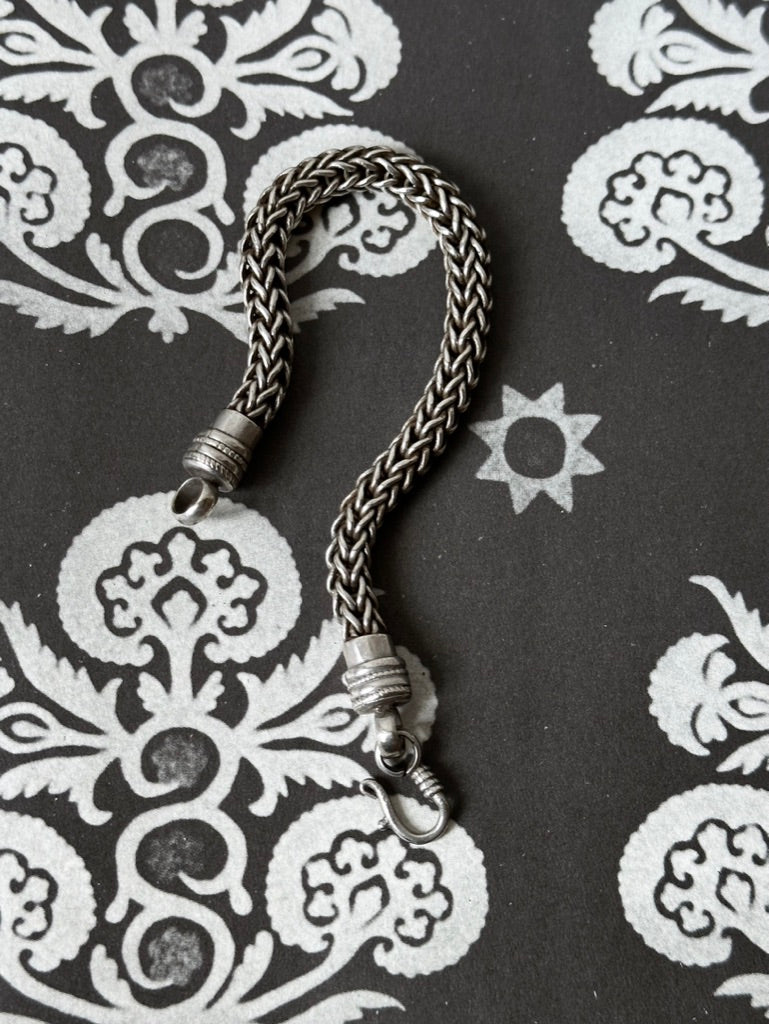 vintage Indian silver braid bracelet