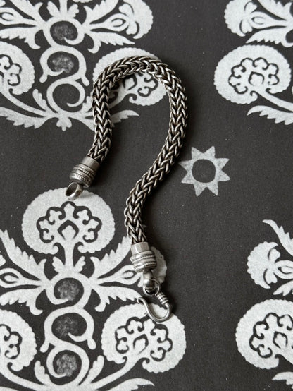 vintage Indian silver braid bracelet