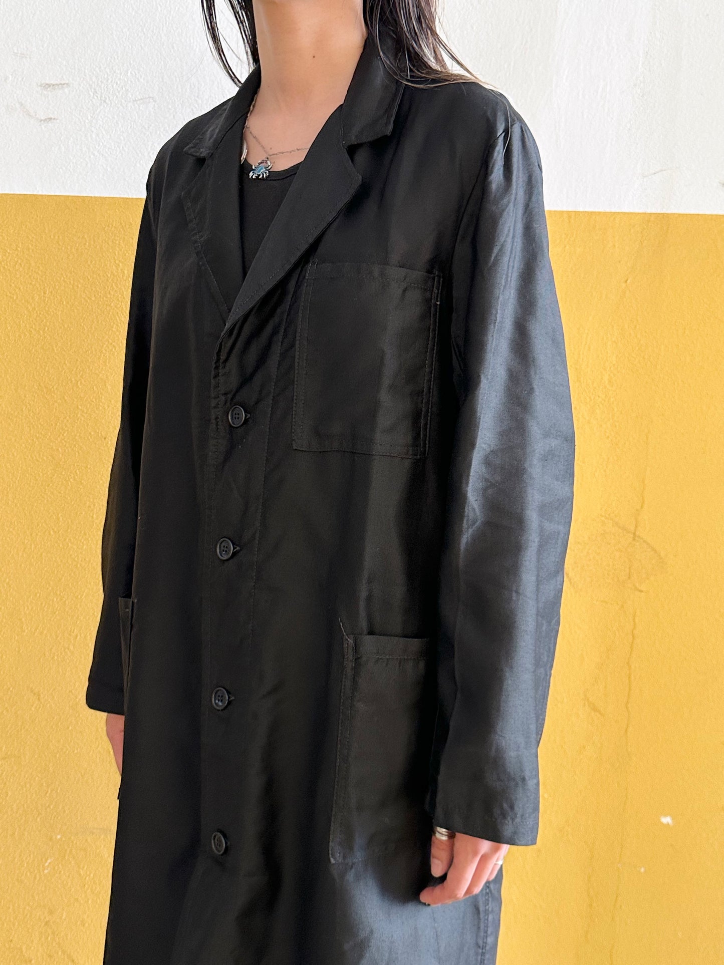 60s deadstock cotton satin work jacket