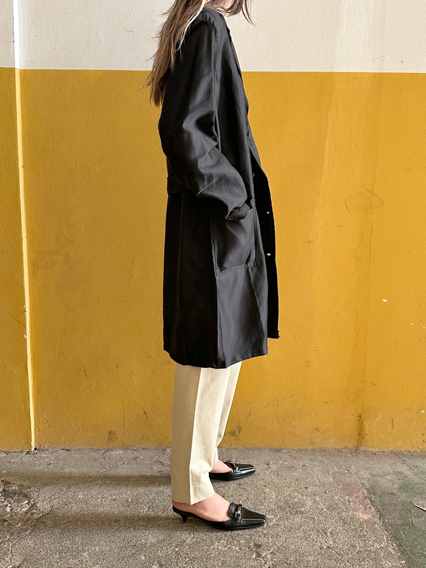 60s deadstock cotton satin work jacket