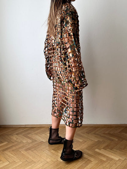 Super handmade batik mesh jacket