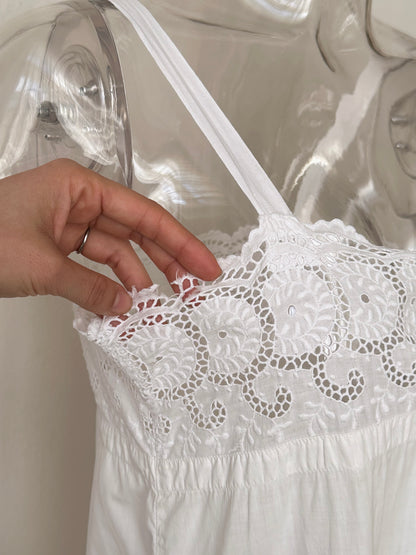 Antique cotton lace cami dress