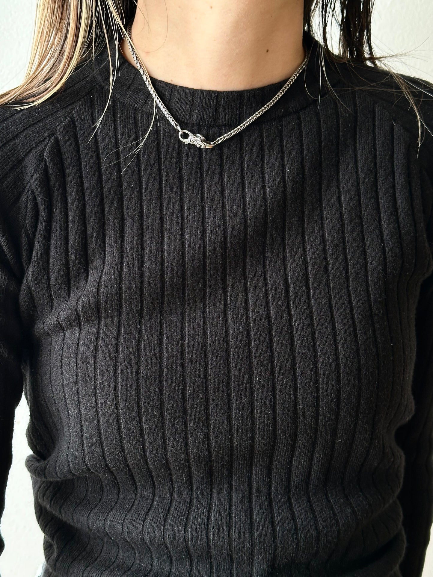 Danish silver foxtail chain necklace