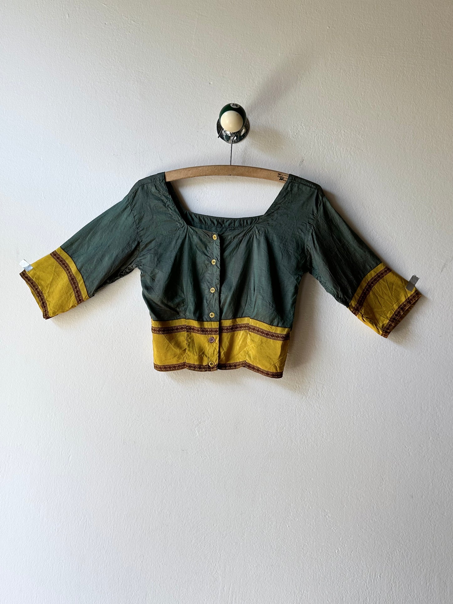 Delicate silk ethnic top