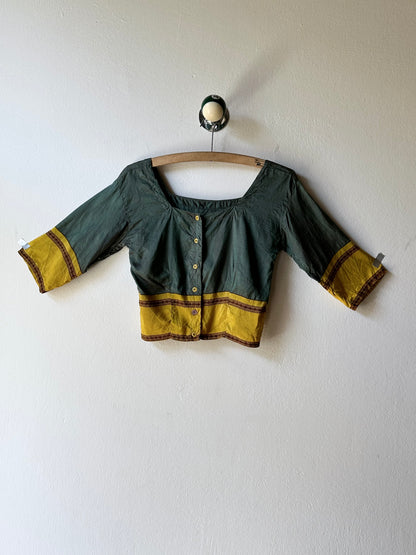 Delicate silk ethnic top
