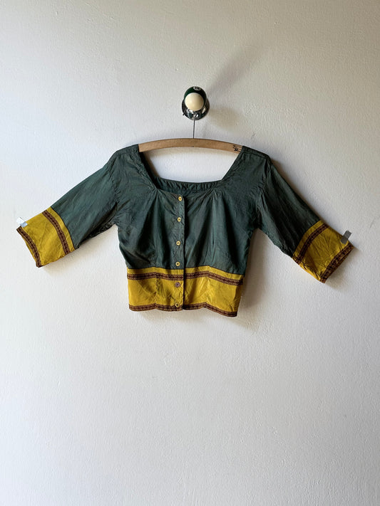 Delicate silk ethnic top