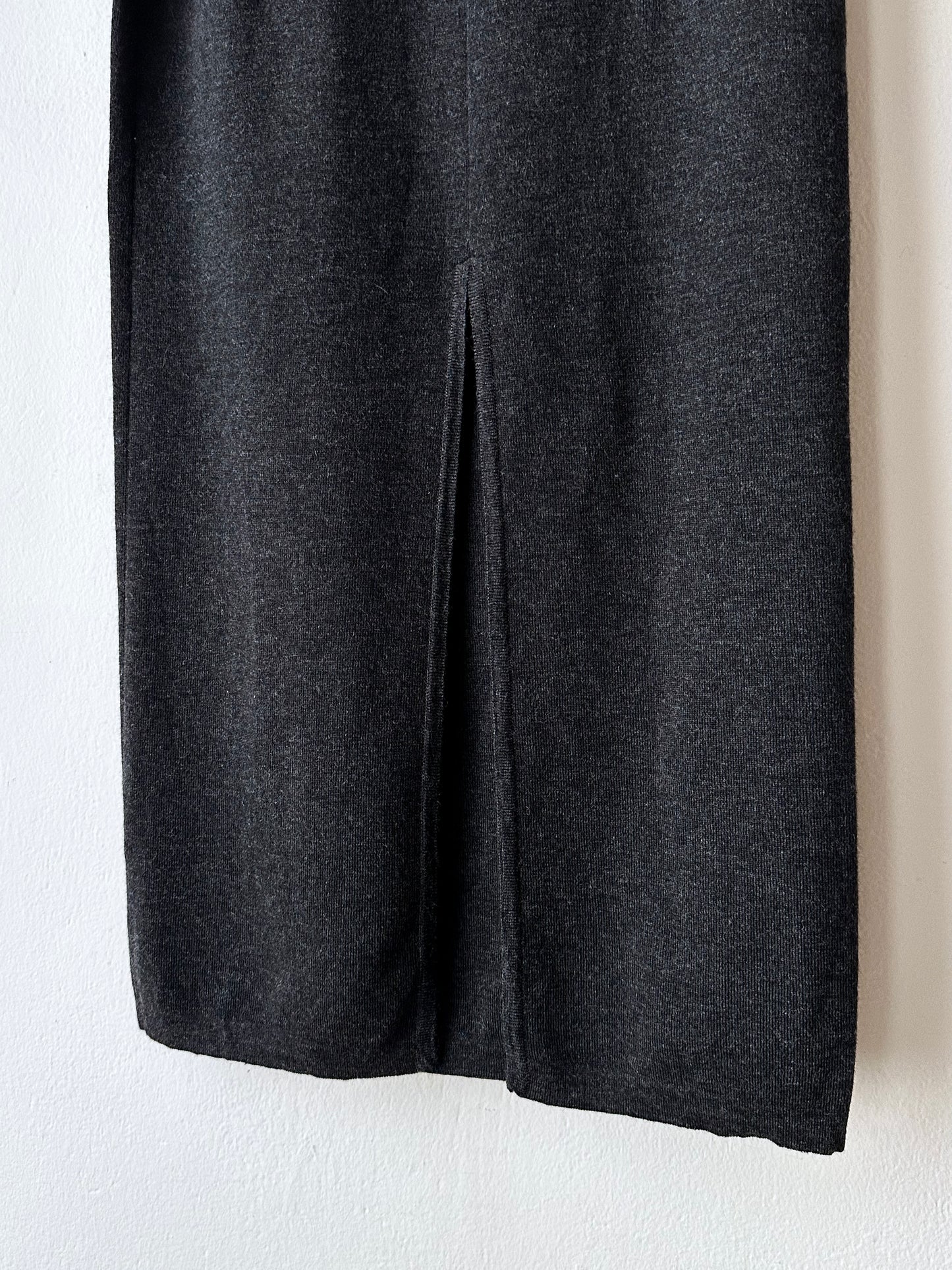 charcoal knit skirt