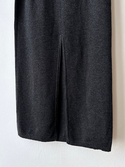 charcoal knit skirt