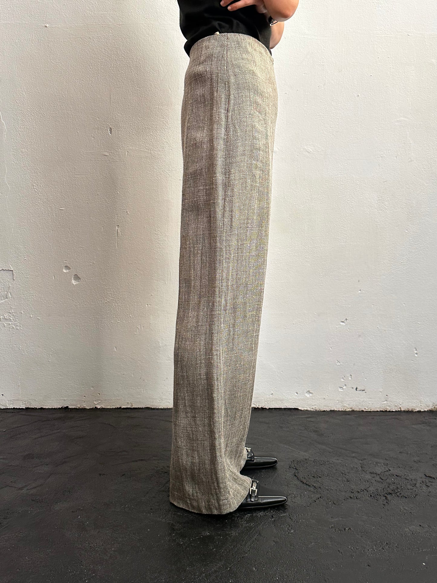 Linen viscose wide pants W29