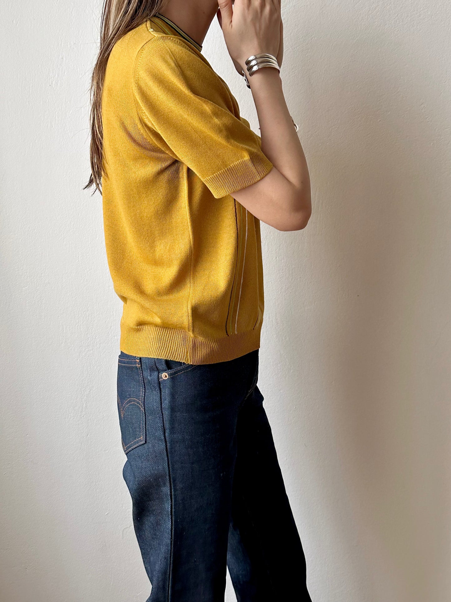 70s Italy golf knit top