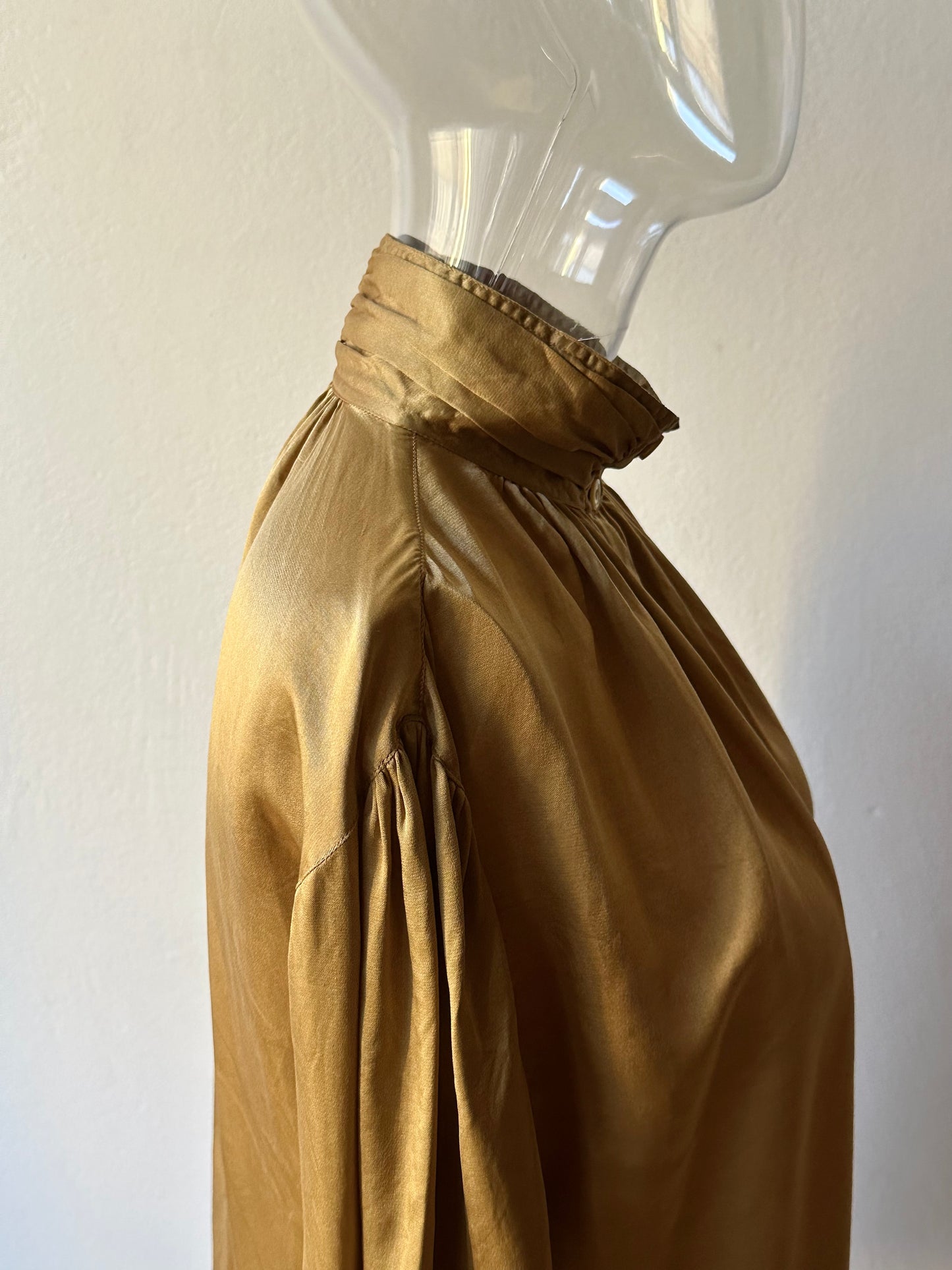 1980s Giorgio Armani champagne silk blouse
