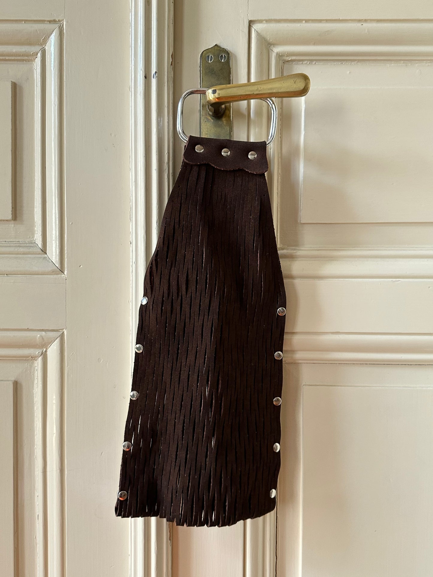 suede mesh wine bag
