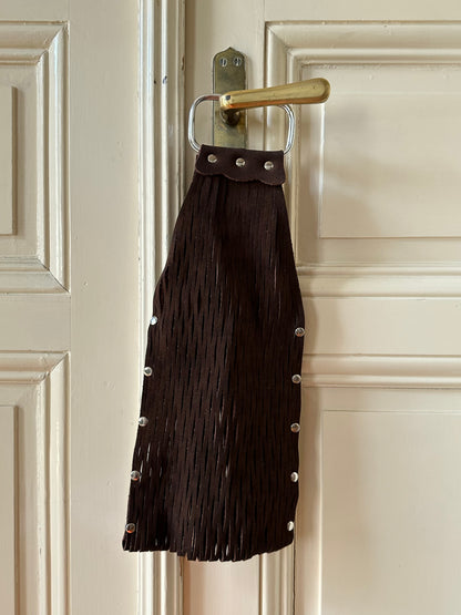 suede mesh wine bag