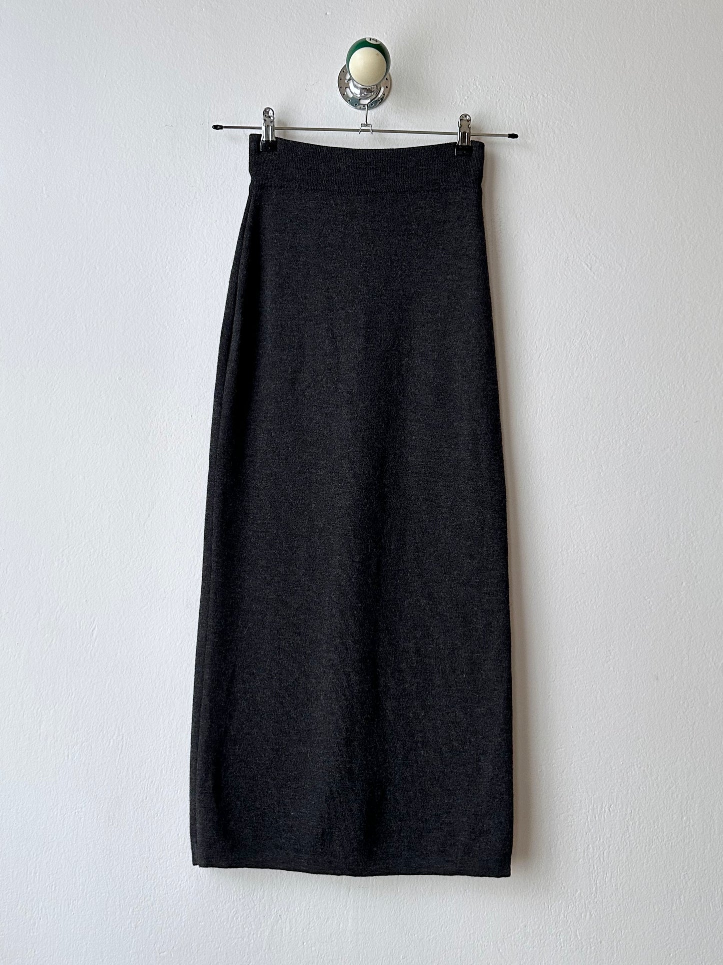 charcoal knit skirt