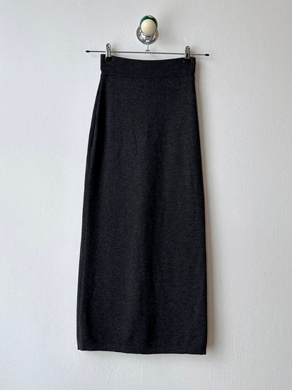 charcoal knit skirt