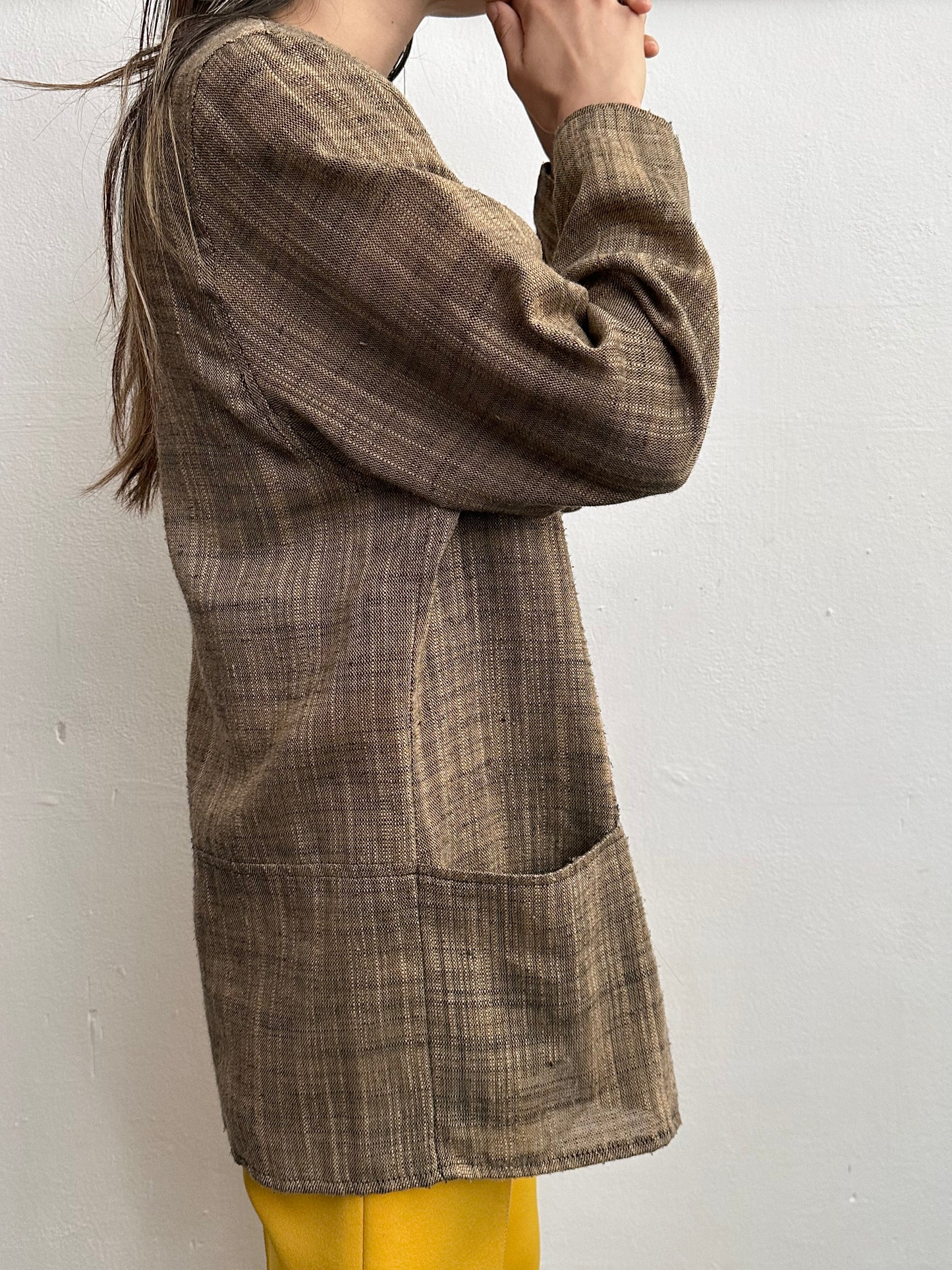 90s linen blend jacket