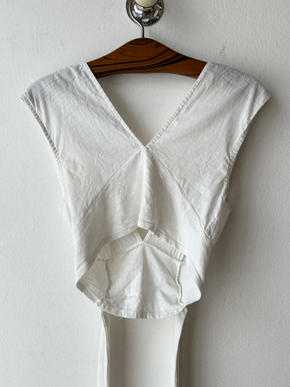 Cotton linen handmade vest