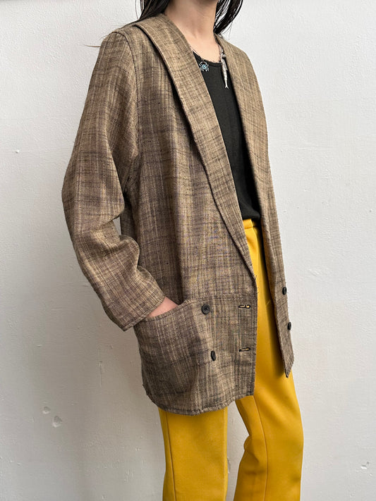 90s linen blend jacket