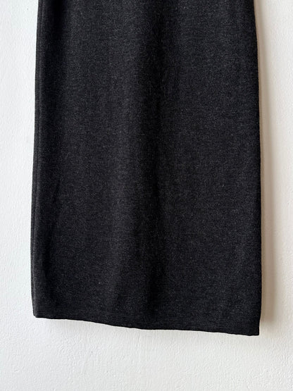 charcoal knit skirt