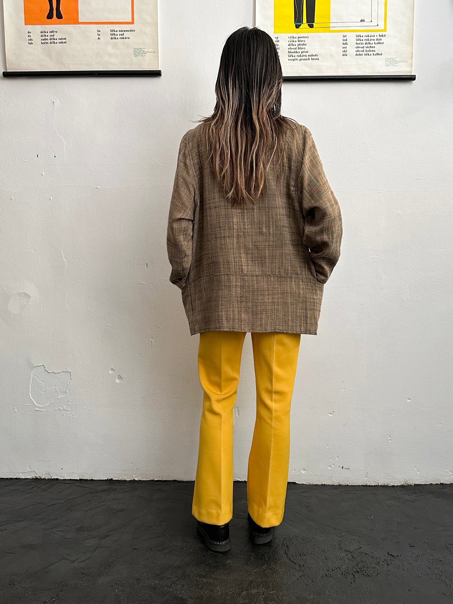 90s linen blend jacket
