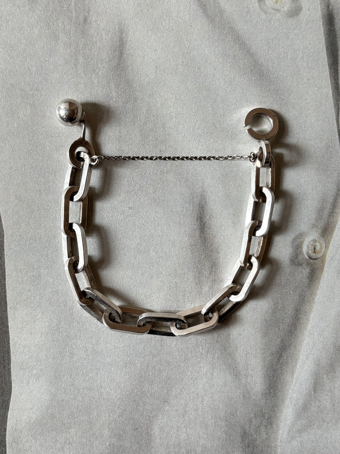 Gaëtan de Percin silver bracelet 60s vintage France Hermes crab 800 stamp sterling jewellery エルメス ジュエリー ヴィンテージ シルバーブレスレット シルバージュエリー 
