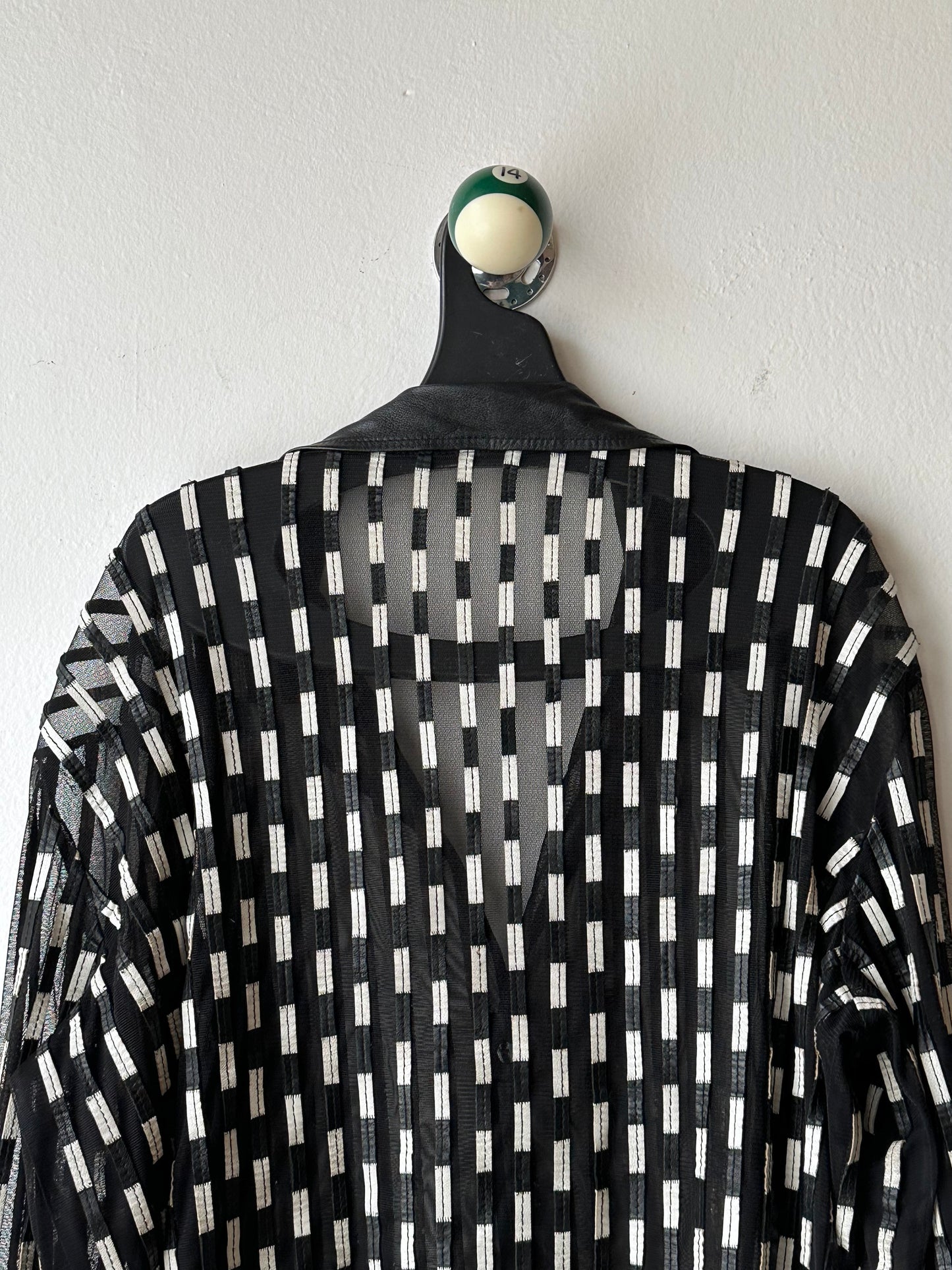 Othello leather mesh jacket