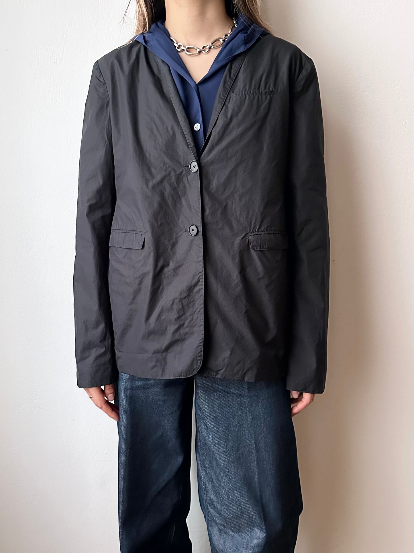 JIL SANDER minimal black jacket