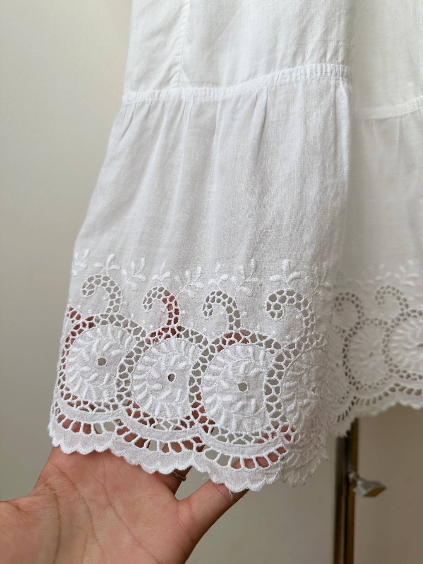 Antique cotton lace cami dress