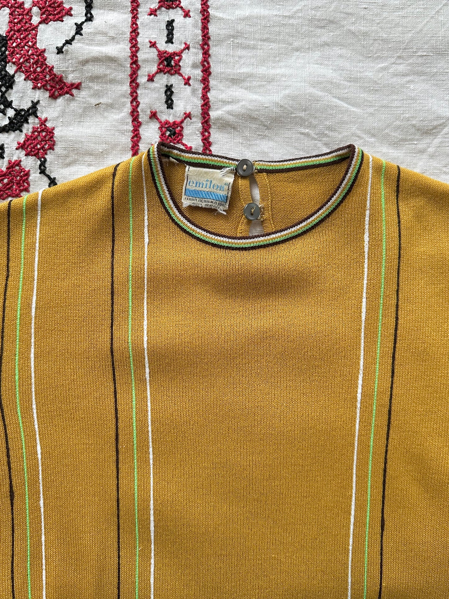 70s Italy golf knit top
