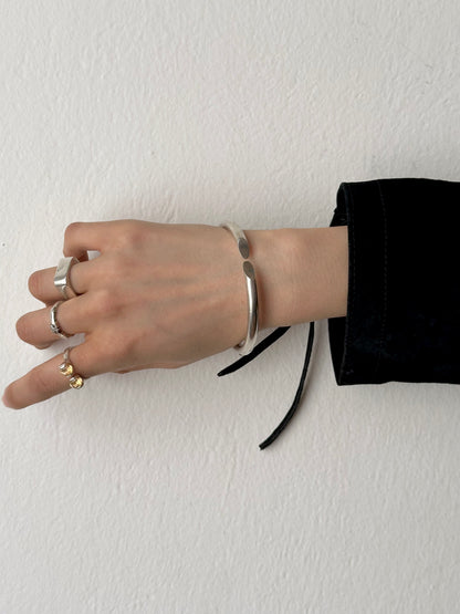 sterling silver incomplete round bangle