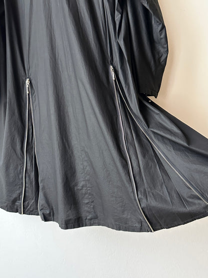 German black zip coat