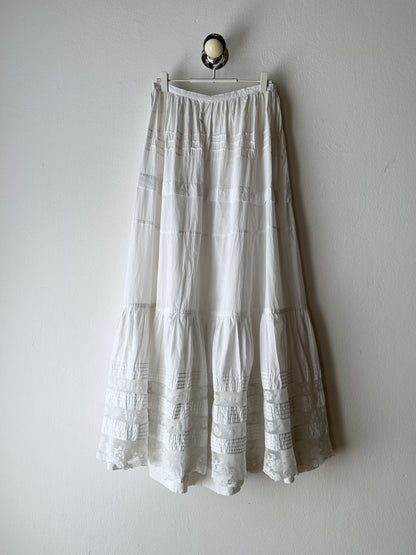 Edwardian lace cotton petticoat W26