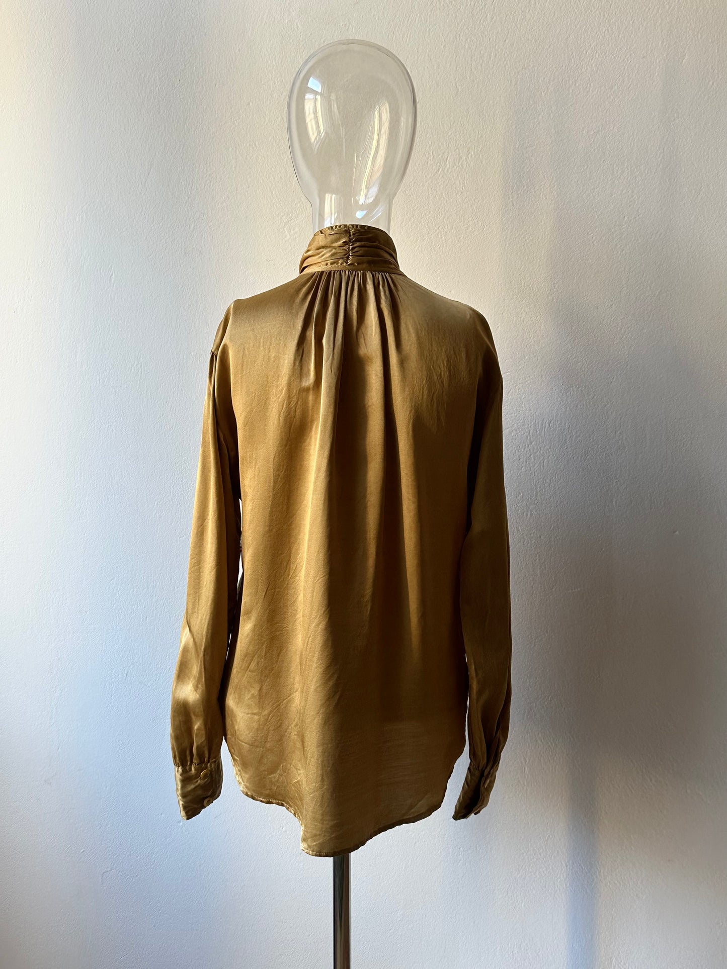 1980s Giorgio Armani champagne silk blouse