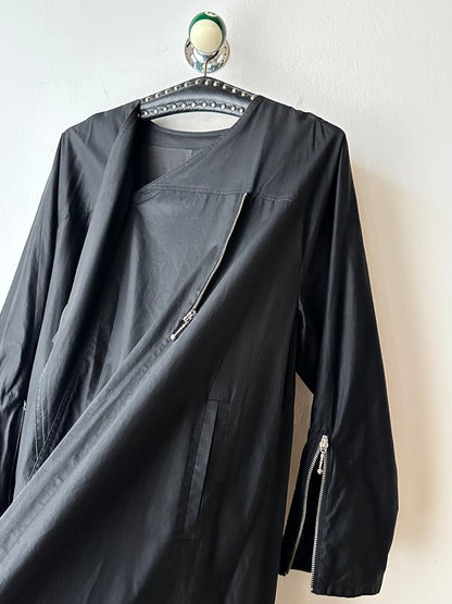 German black zip coat