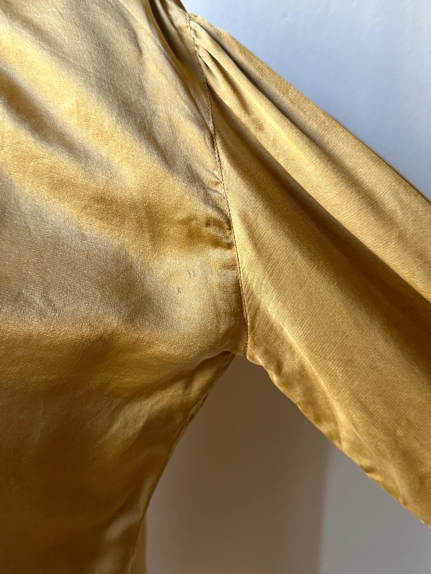 1980s Giorgio Armani champagne silk blouse