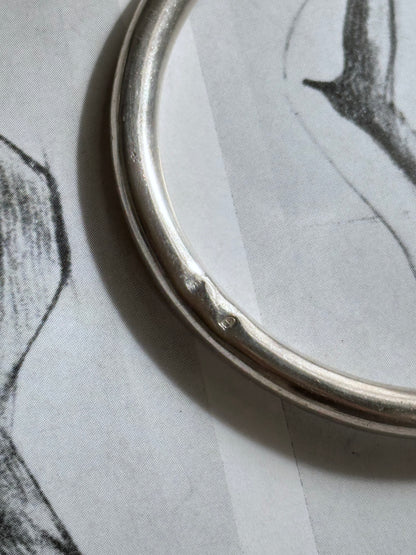 sterling silver incomplete round bangle