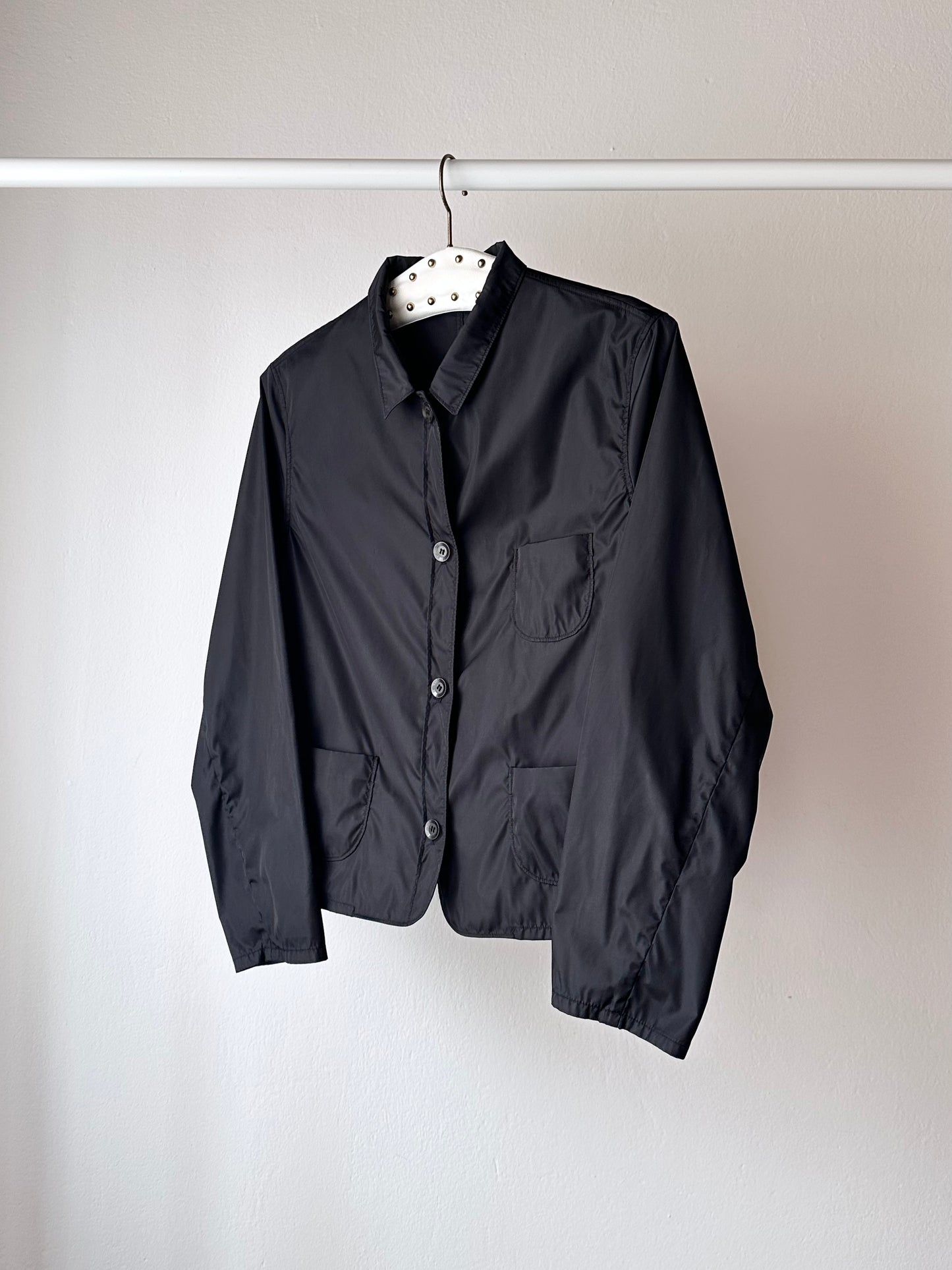 JIL SANDER 90s 90's 1990s 1990's made in Italy vintage nylon black jacket ジルサンダー ナイロンジャケット ブラック 黒 ヴィンテージ