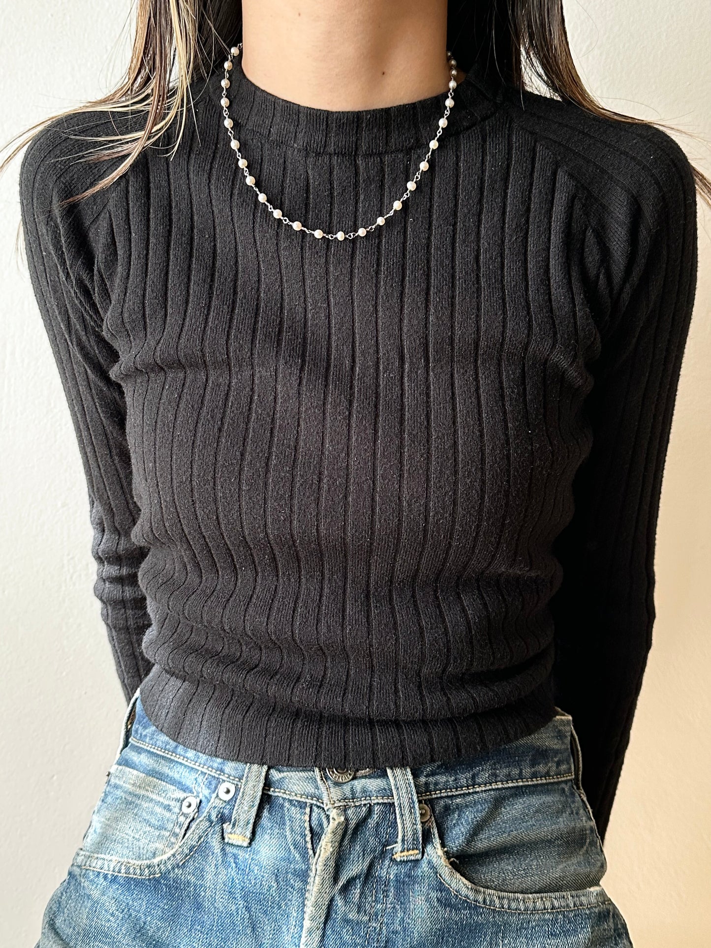 925 pearl wired necklace