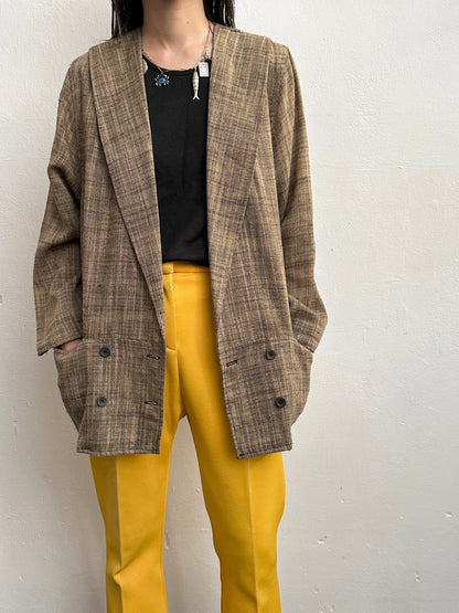 90s linen blend jacket
